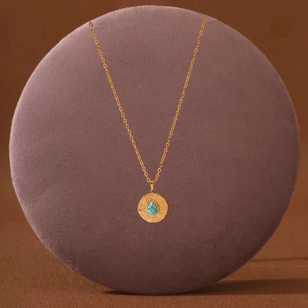 Turqoise Pendant Necklace - Shans London